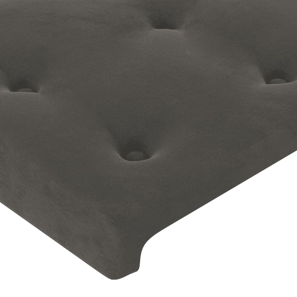 Uzglavlja tamnosiva 160x5x78/88 cm baršunasta