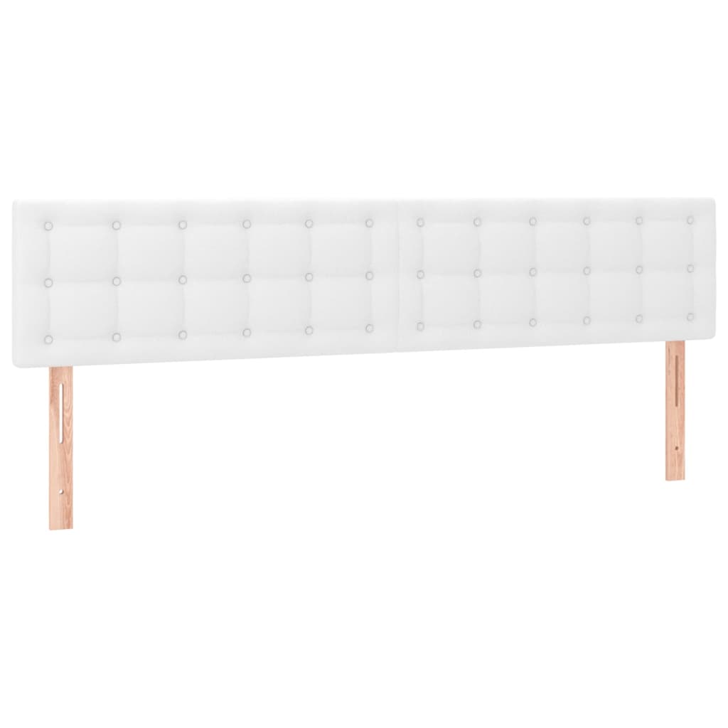 Uzglavlja bijela 200x5x78/88 cm od umjetne kože