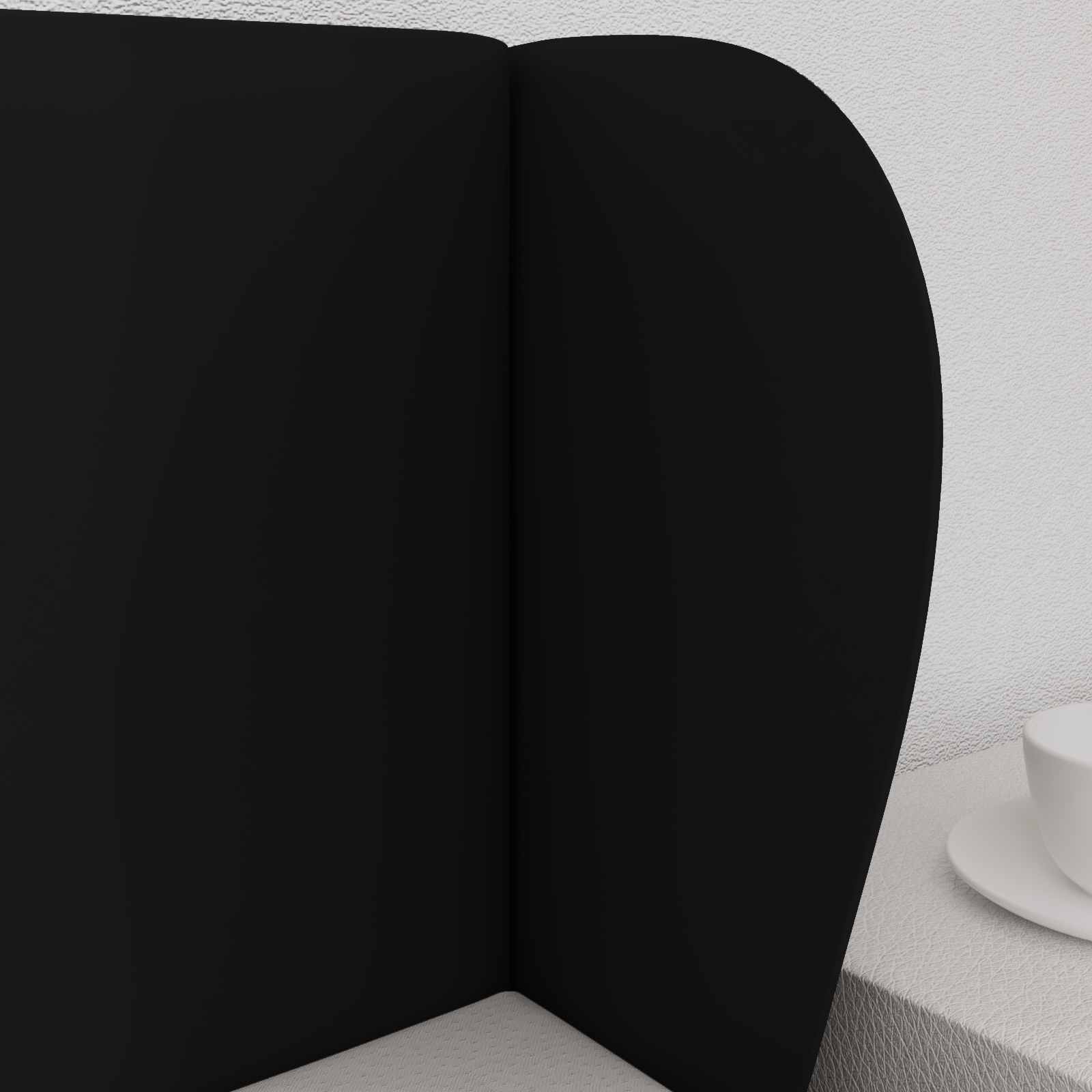 Uši uzglavlja Crna 40 x 23 x 6 cm PVC