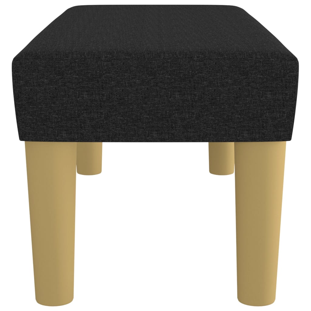 Klupa crna 70 x 30 x 30 cm od tkanine