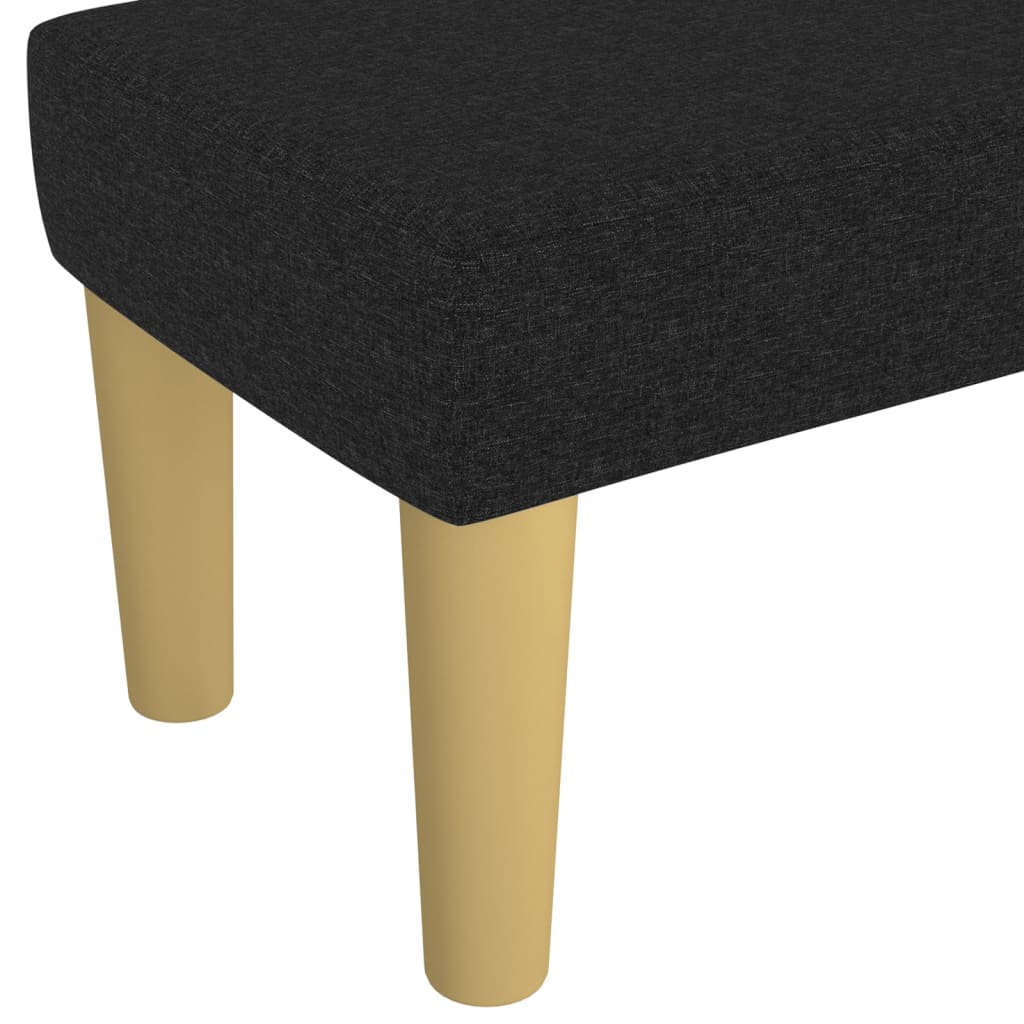 Klupa crna 70 x 30 x 30 cm od tkanine