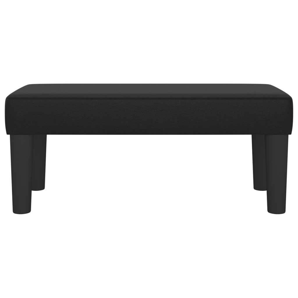 Klupa crna 70 x 30 x 30 cm od umjetne kože