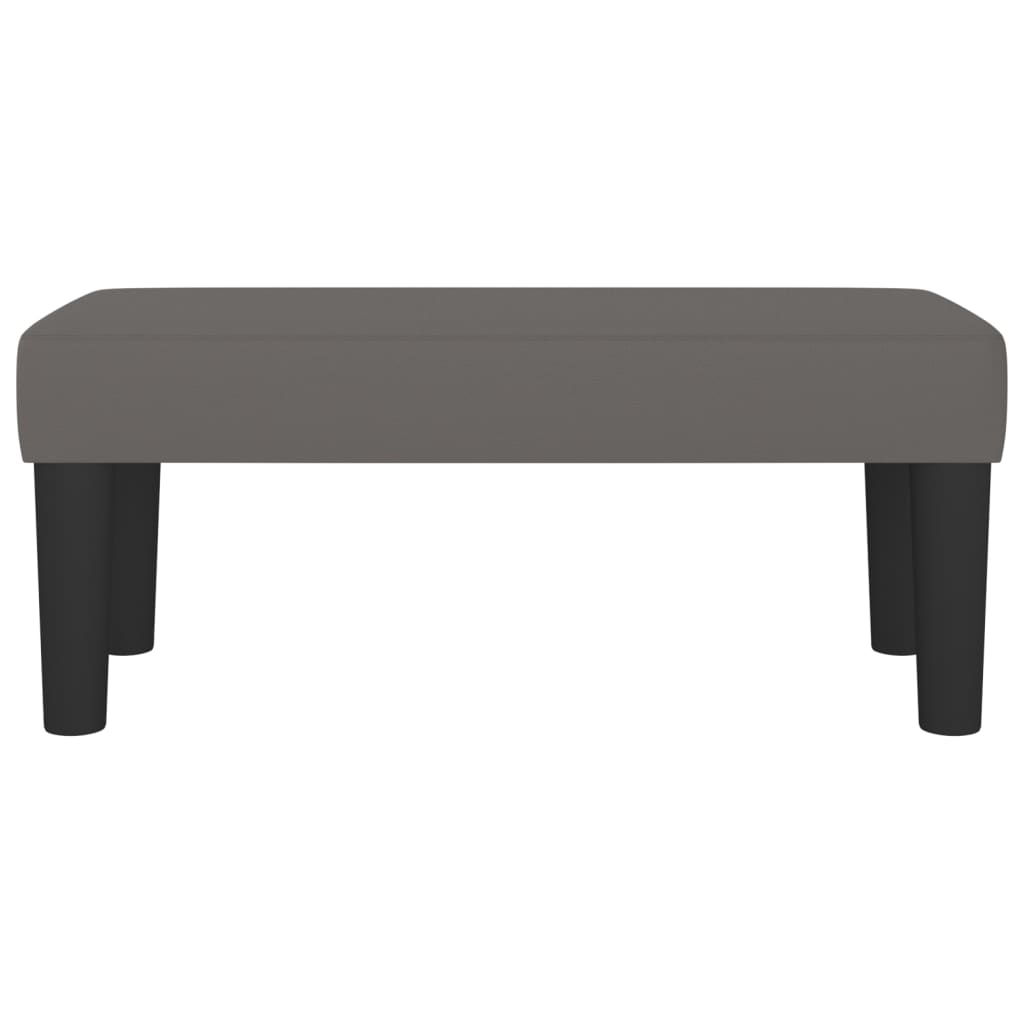 Klupa siva 70 x 30 x 30 cm od umjetne kože