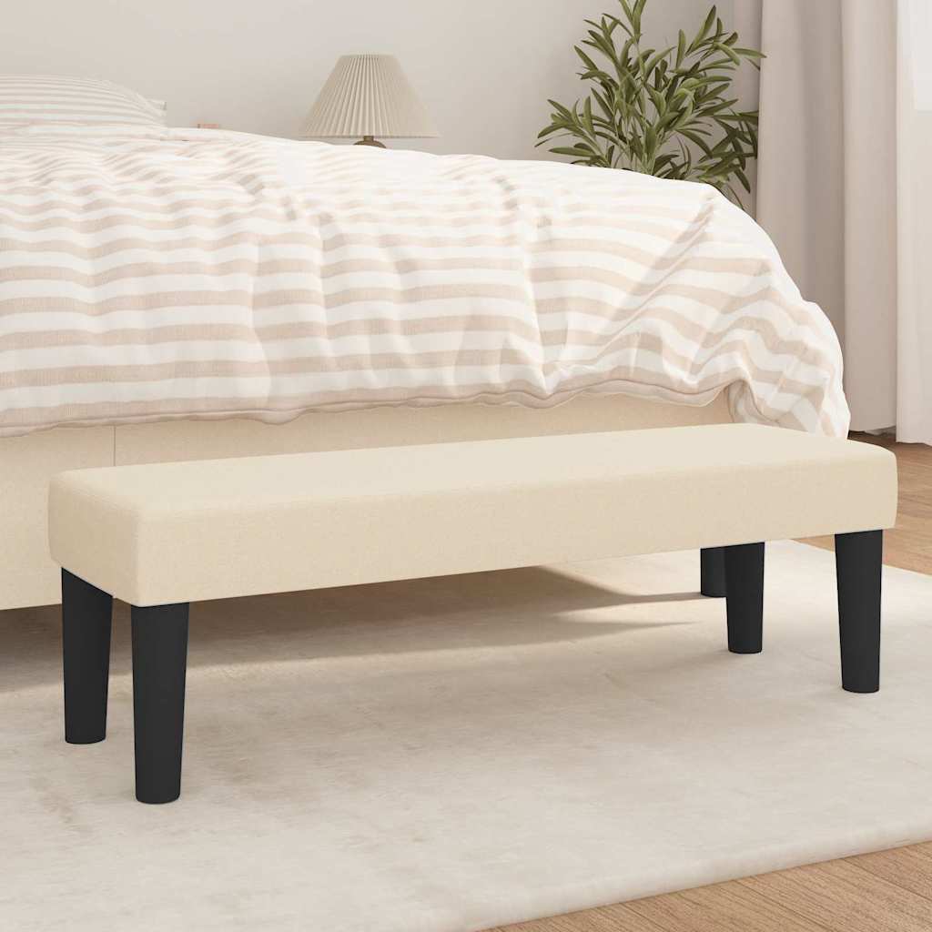 Klupa krem 100x30x30 cm od tkanine