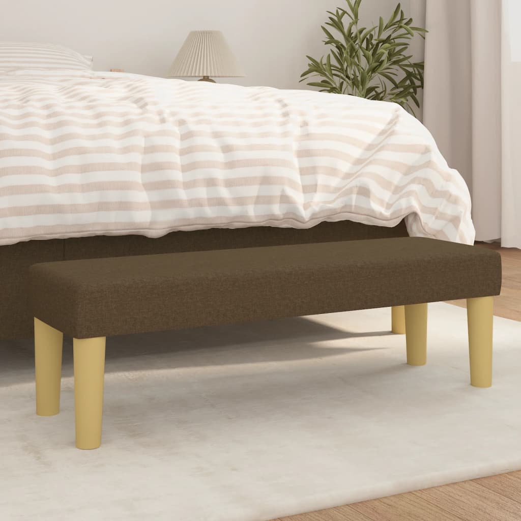 Klupa tamnosmeđi 100x30x30 cm od tkanine