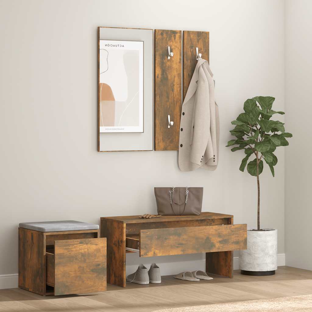 Set namještaja za hodnik boja hrasta konstruirano drvo