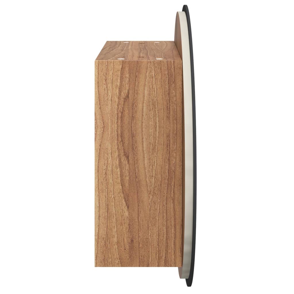 Kupaonski ormarić s ogledalom LED boja hrasta 40 x 40 x 17,5 cm