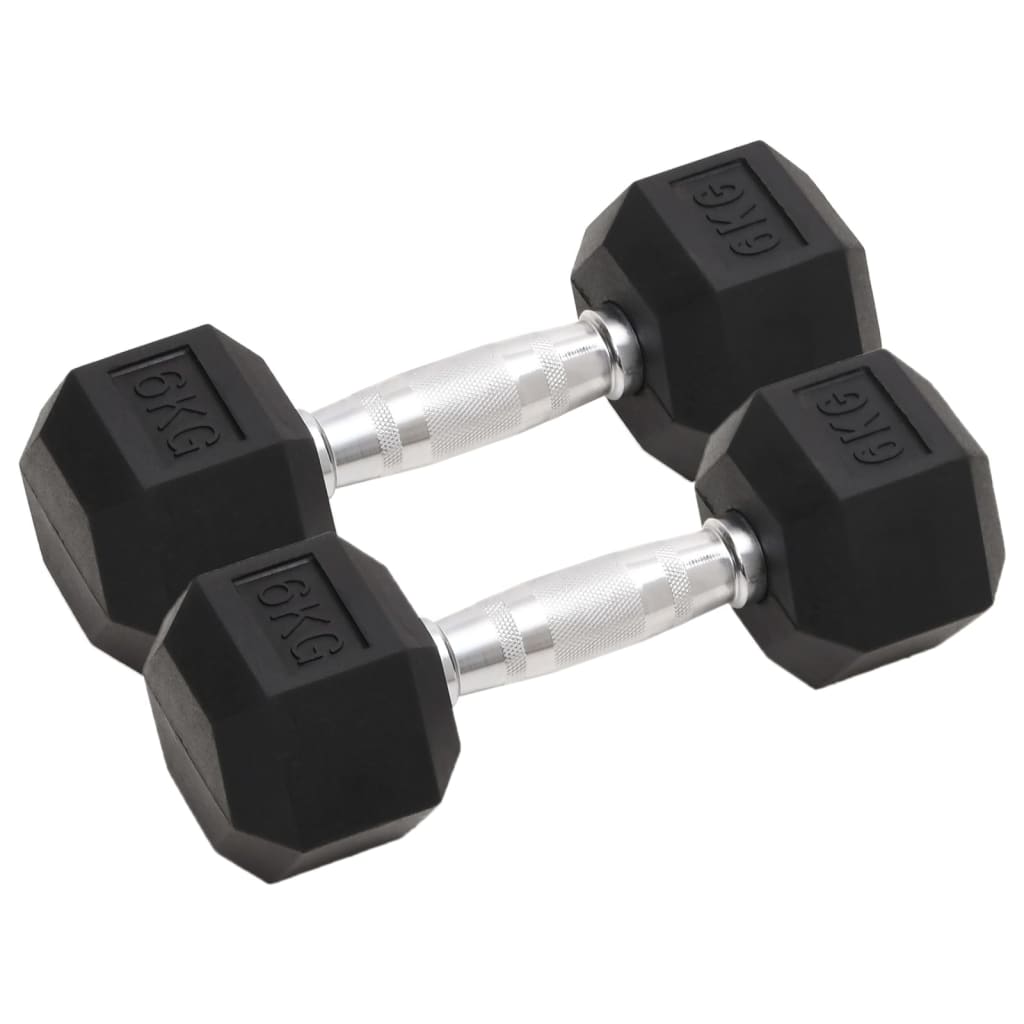 Jednoručni utezi 2 kom 12 kg ukupno lijevano željezo