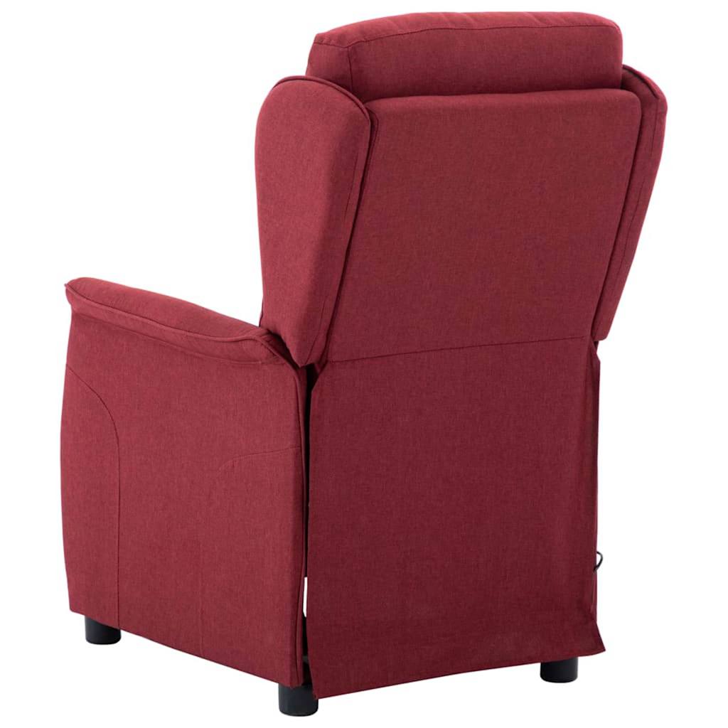 Massagerica s jastukom Burgundac 93.5 x 67.5 x 101.5 cm tkanina