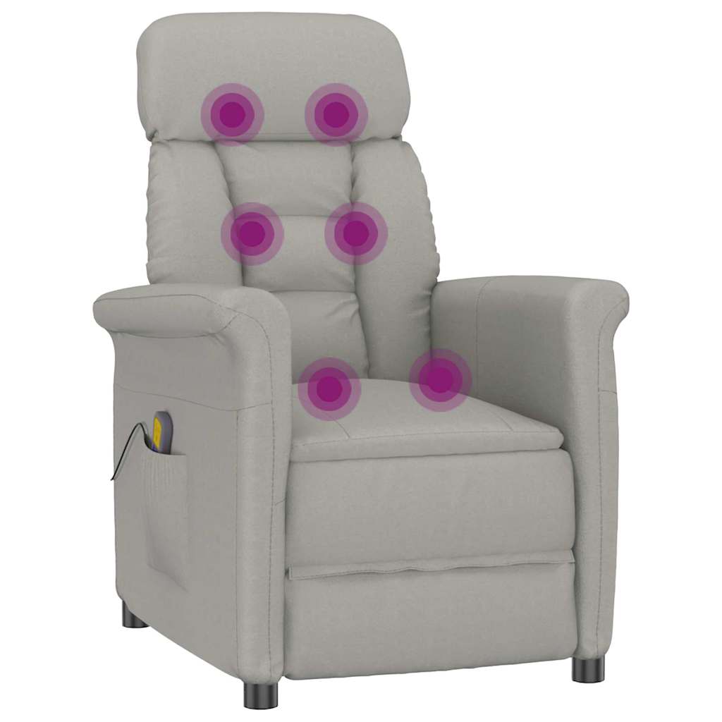 Massagerica Svijetlo siva 96,5 x 70,5 x 95 cm Mikro Vlakna