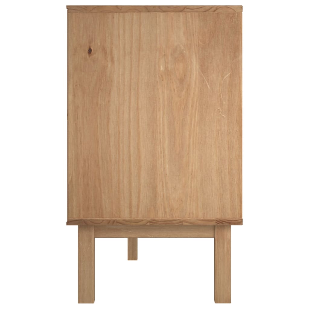 Komoda OTTA smeđe-bijela 113,5 x 43 x 73 cm od masivne borovine