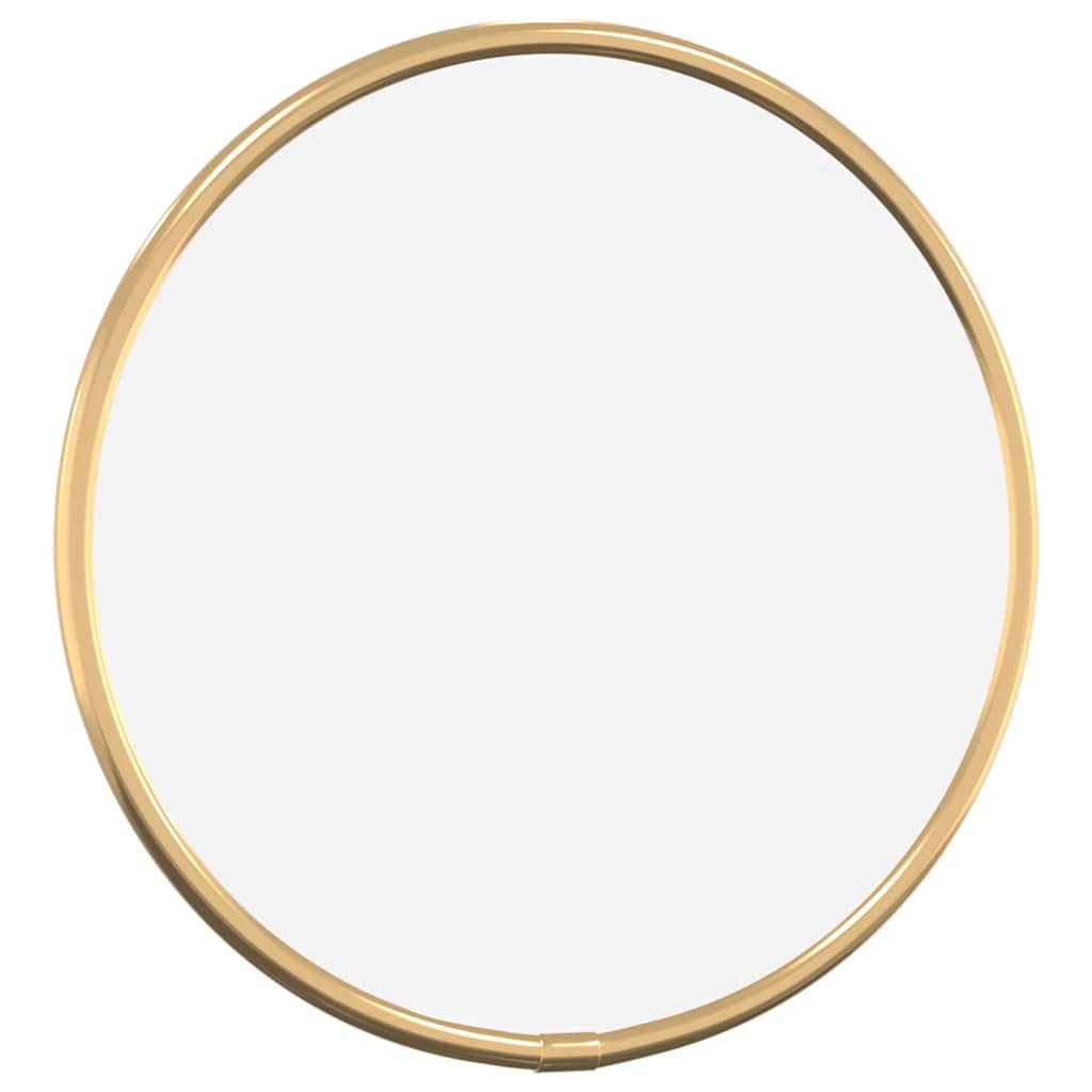 Zidno ogledalo zlatno Ø 20 cm okruglo