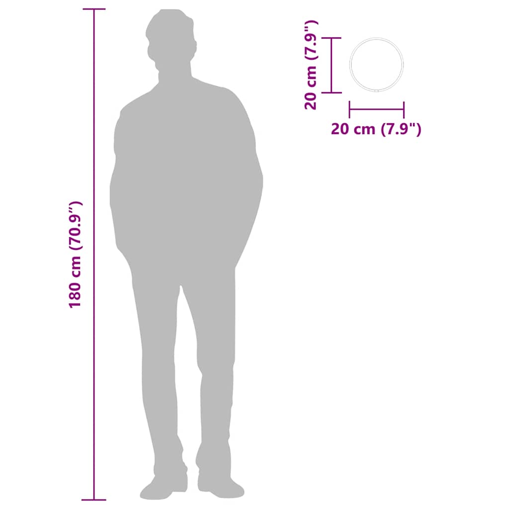 Zidno ogledalo zlatno Ø 20 cm okruglo