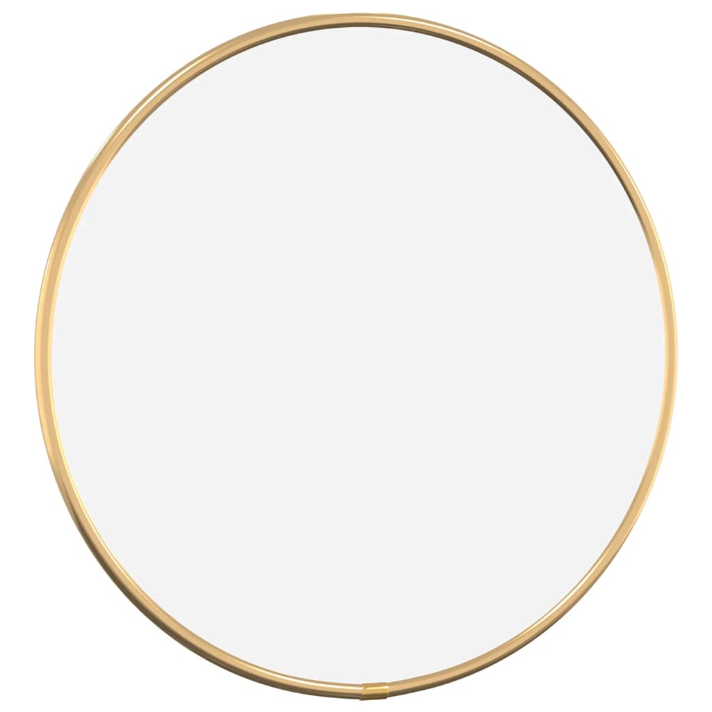 Zidno ogledalo zlatno Ø 30 cm okruglo