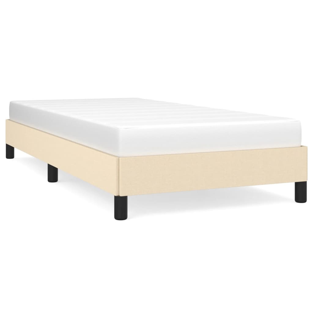 Okvir za krevet bez madraca krem 90x190cm od tkanine