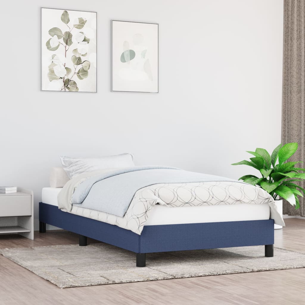 Okvir za krevet bez madraca plava 90x190cm od tkanine