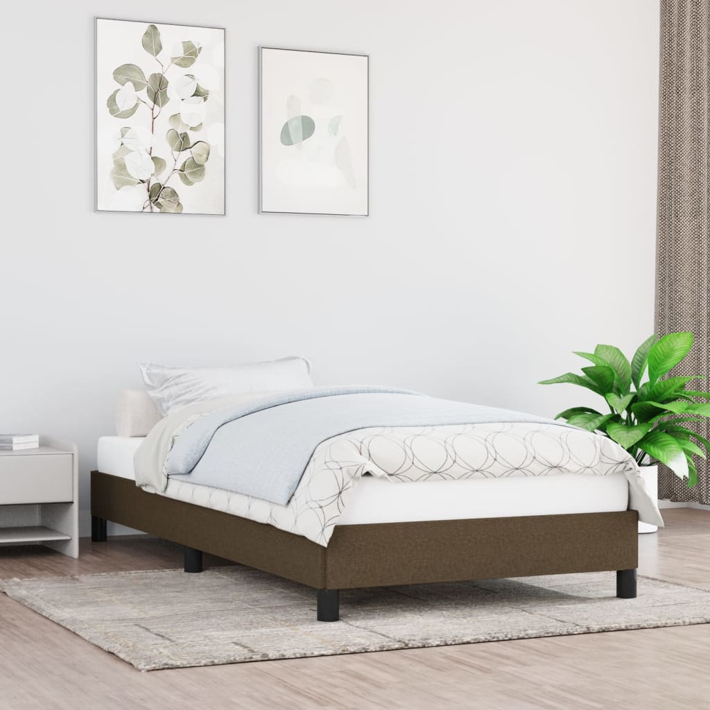 Okvir za krevet bez madraca tamnosmeđi 100x200 cm od tkanine