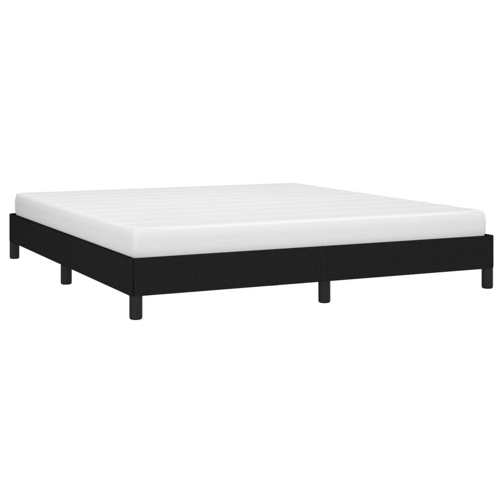 Okvir za krevet bez madraca crni 160x200 cm od tkanine