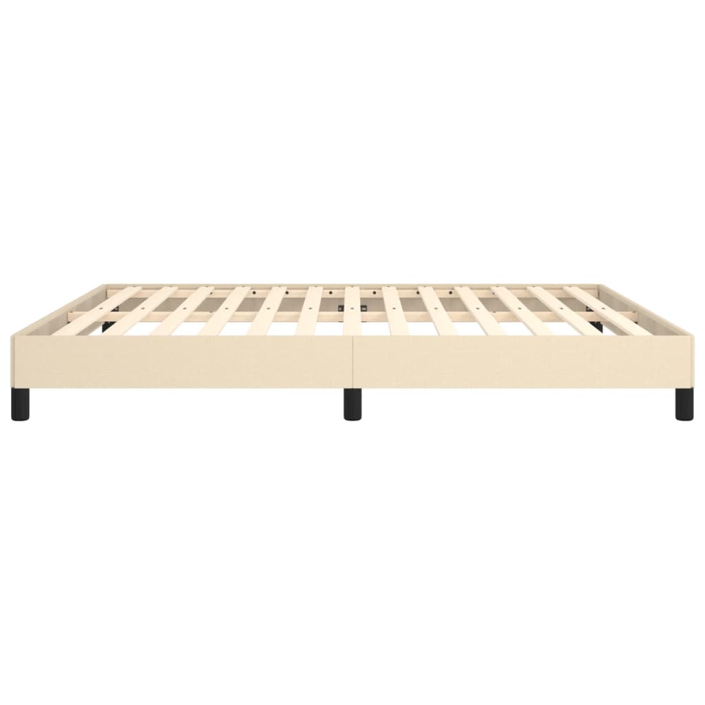 Okvir za krevet bez madraca krem 160x200 cm od tkanine