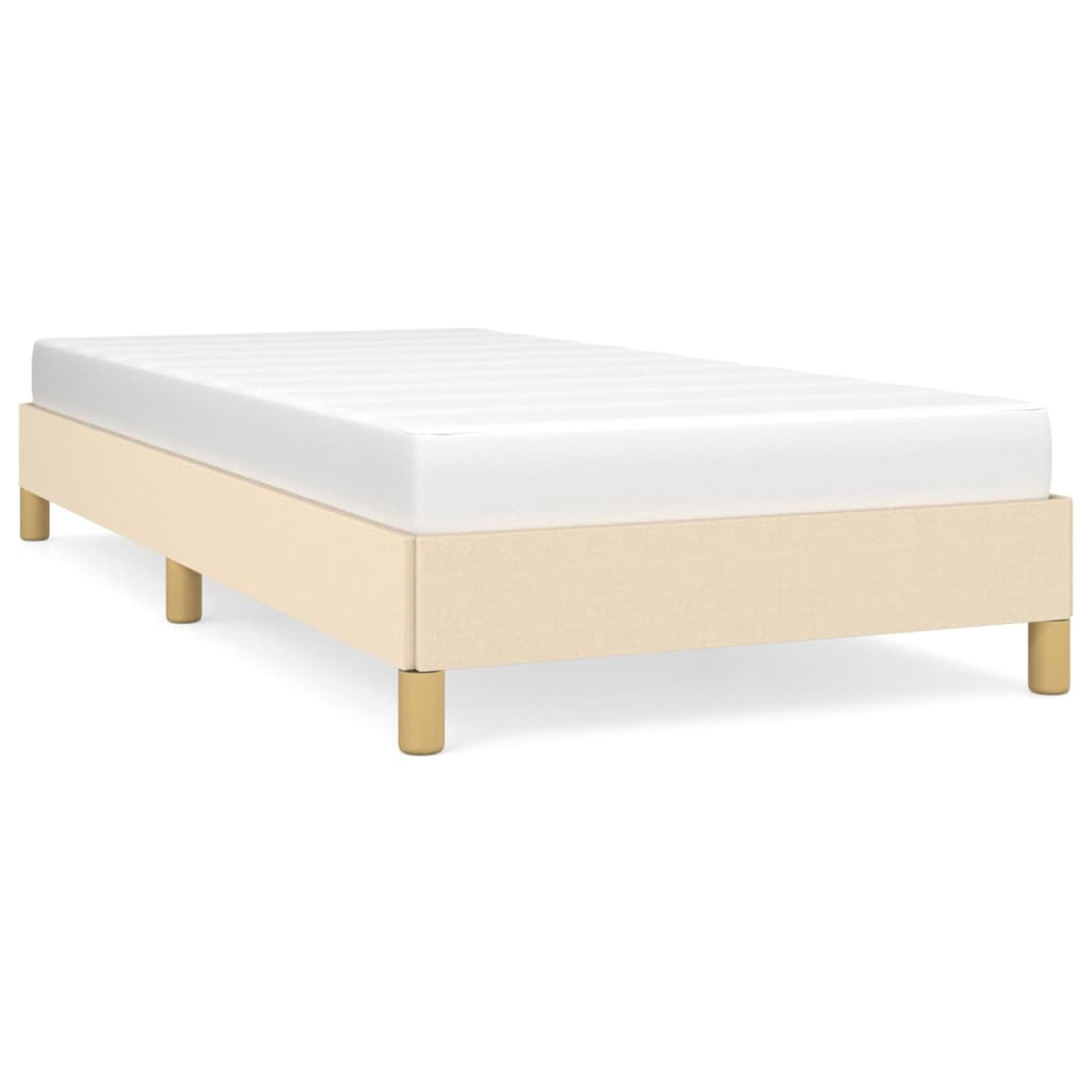 Okvir za krevet bez madraca krem 100 x 200 cm od tkanine