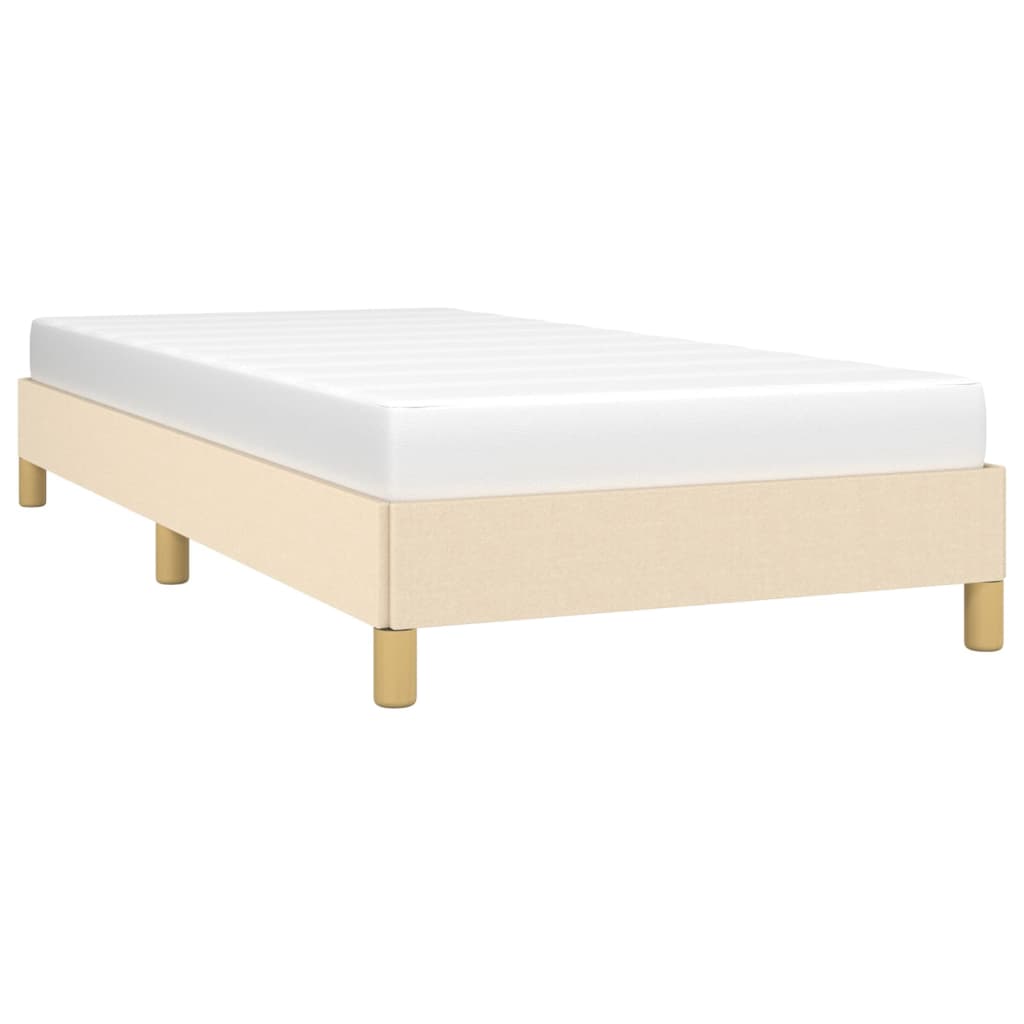 Okvir za krevet bez madraca krem 100 x 200 cm od tkanine