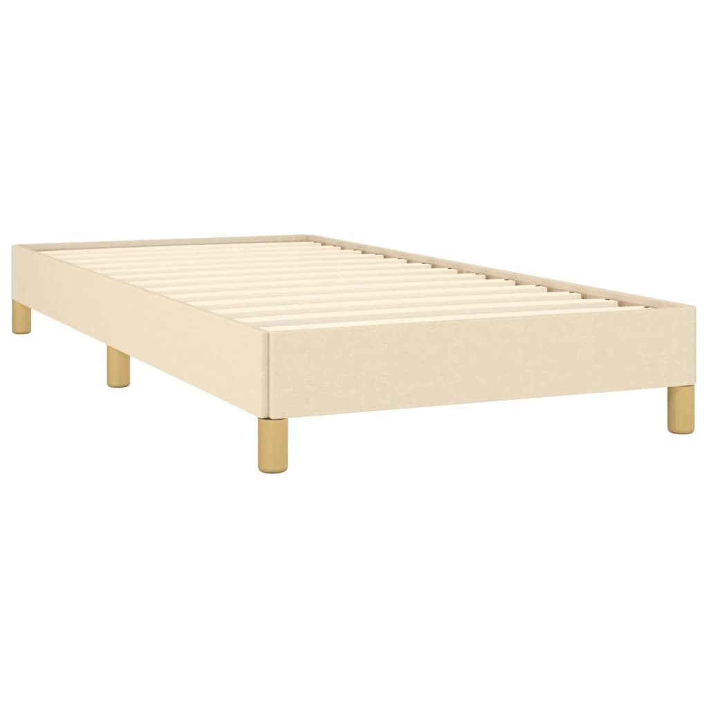 Okvir za krevet bez madraca krem 100 x 200 cm od tkanine