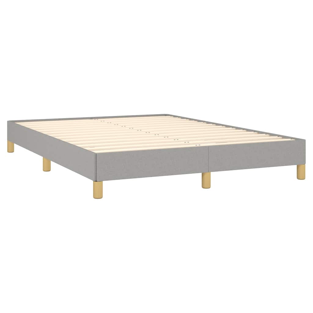 Okvir za krevet bez madraca svjetlosivi 140 x 190 cm od tkanine