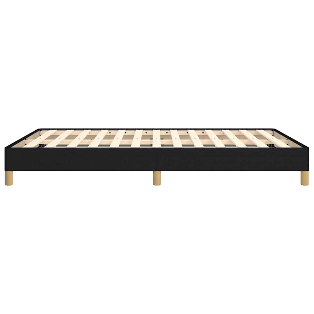 Okvir za krevet bez madraca crni 140 x 190 cm od tkanine