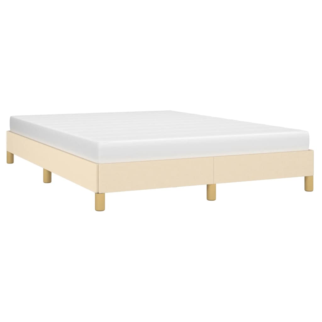 Okvir za krevet bez madraca krem 160x200 cm od tkanine