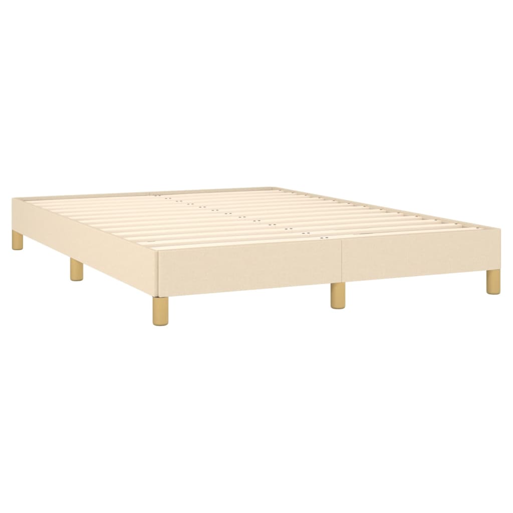 Okvir za krevet bez madraca krem 160x200 cm od tkanine