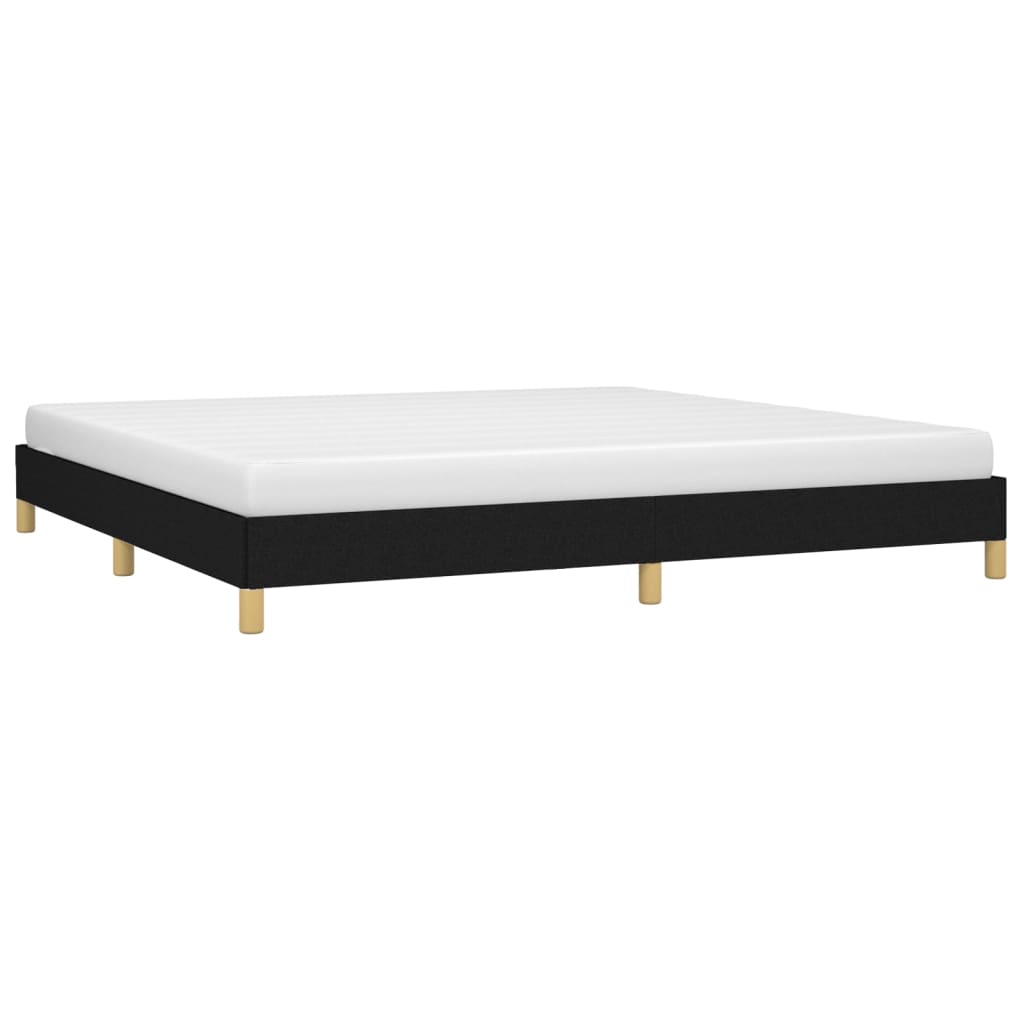 Okvir za krevet bez madraca crni 200x200 cm od tkanine