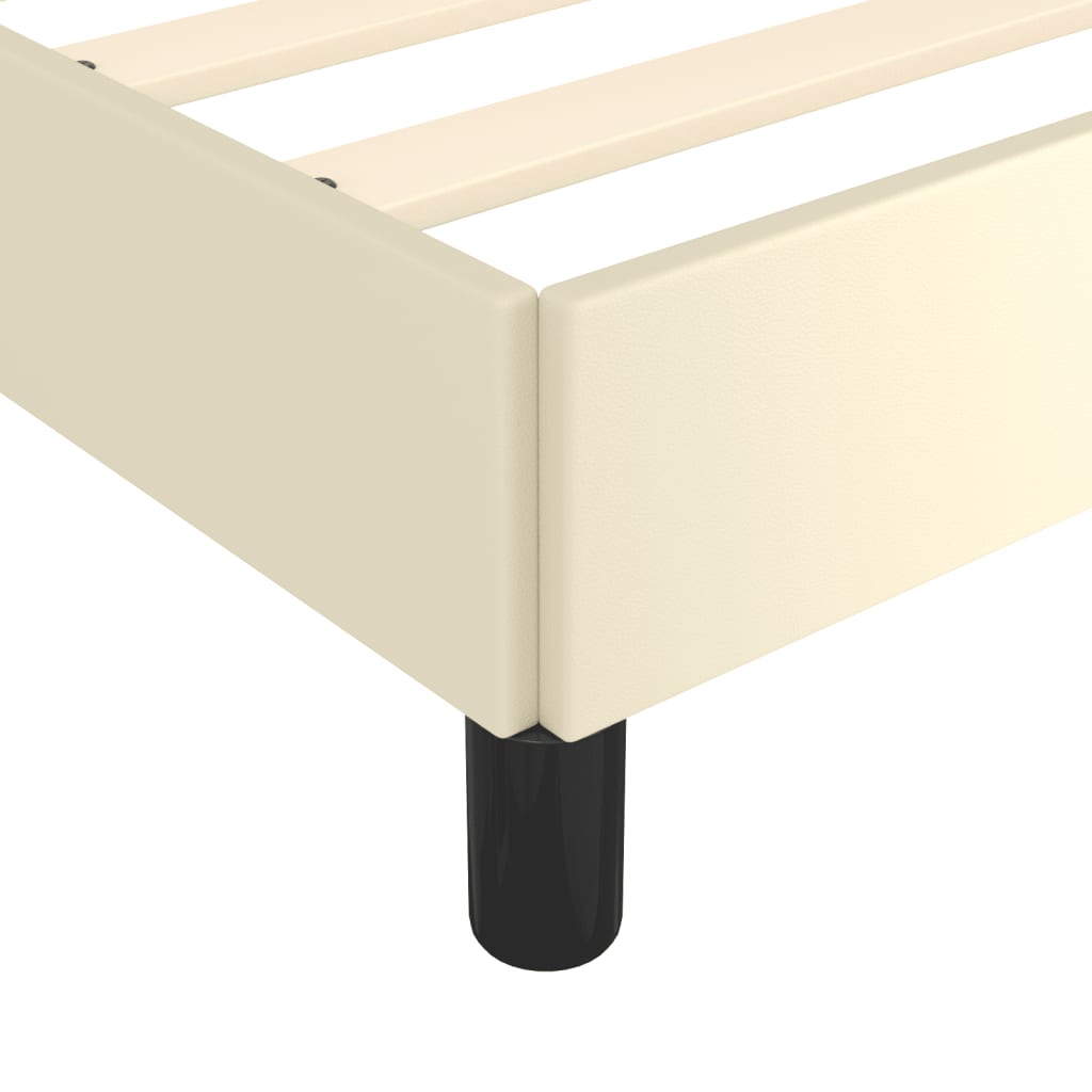 Okvir za krevet krem 100x200 cm od umjetne kože