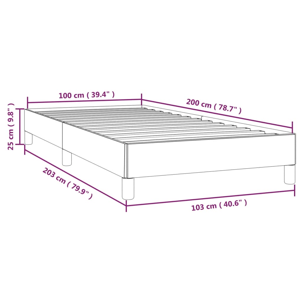 Okvir za krevet krem 100x200 cm od umjetne kože