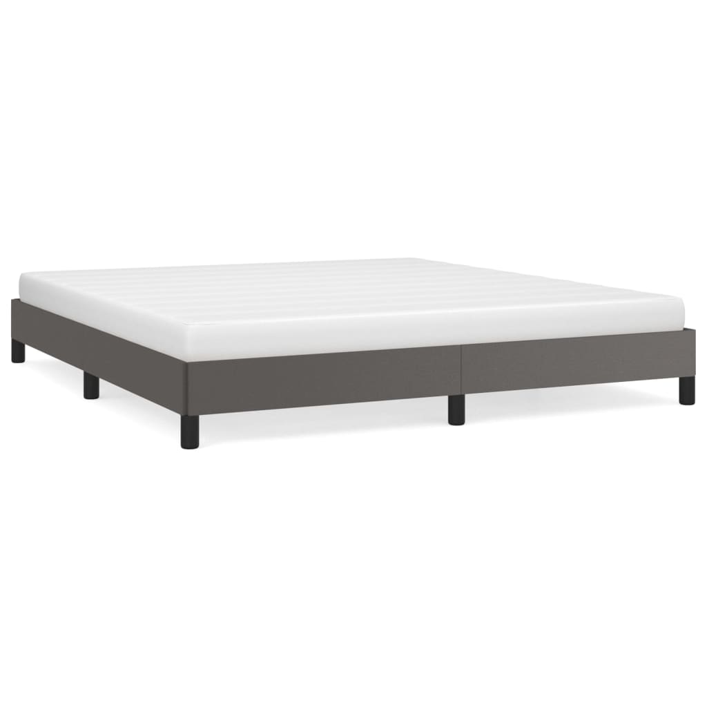 Okvir za krevet sivi 160x200 cm od umjetne kože