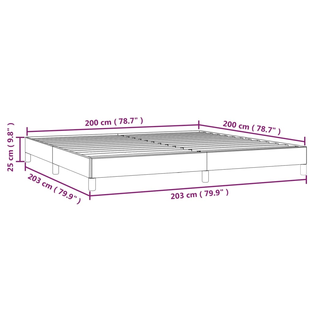Okvir za krevet bijela 200x200 cm od umjetne kože