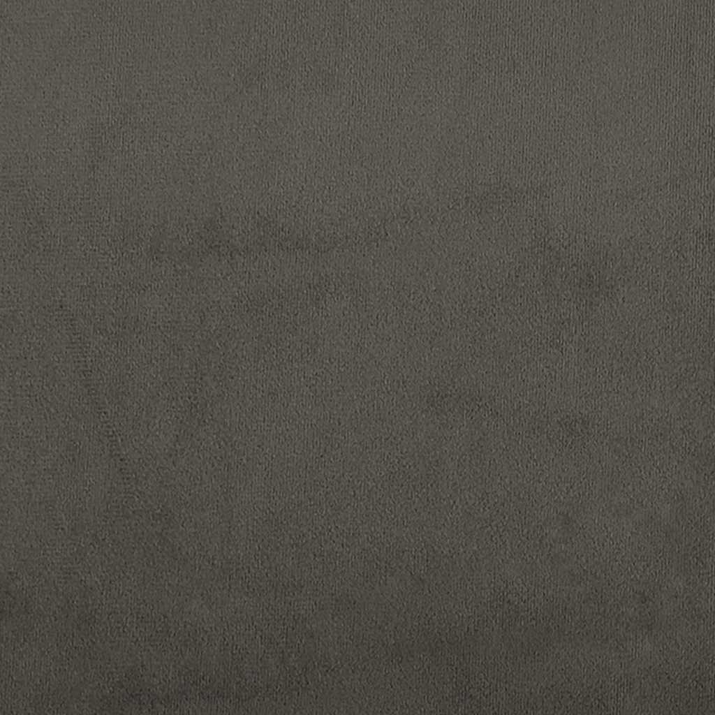 Okvir kreveta bez madraca tamnosivi 180x200 cm baršunasti