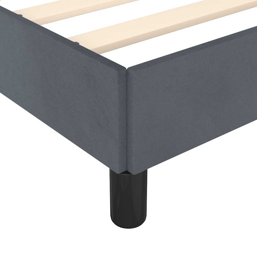 Okvir kreveta bez madraca tamno sivi 193x203 cm, od kraljevskog baršuna