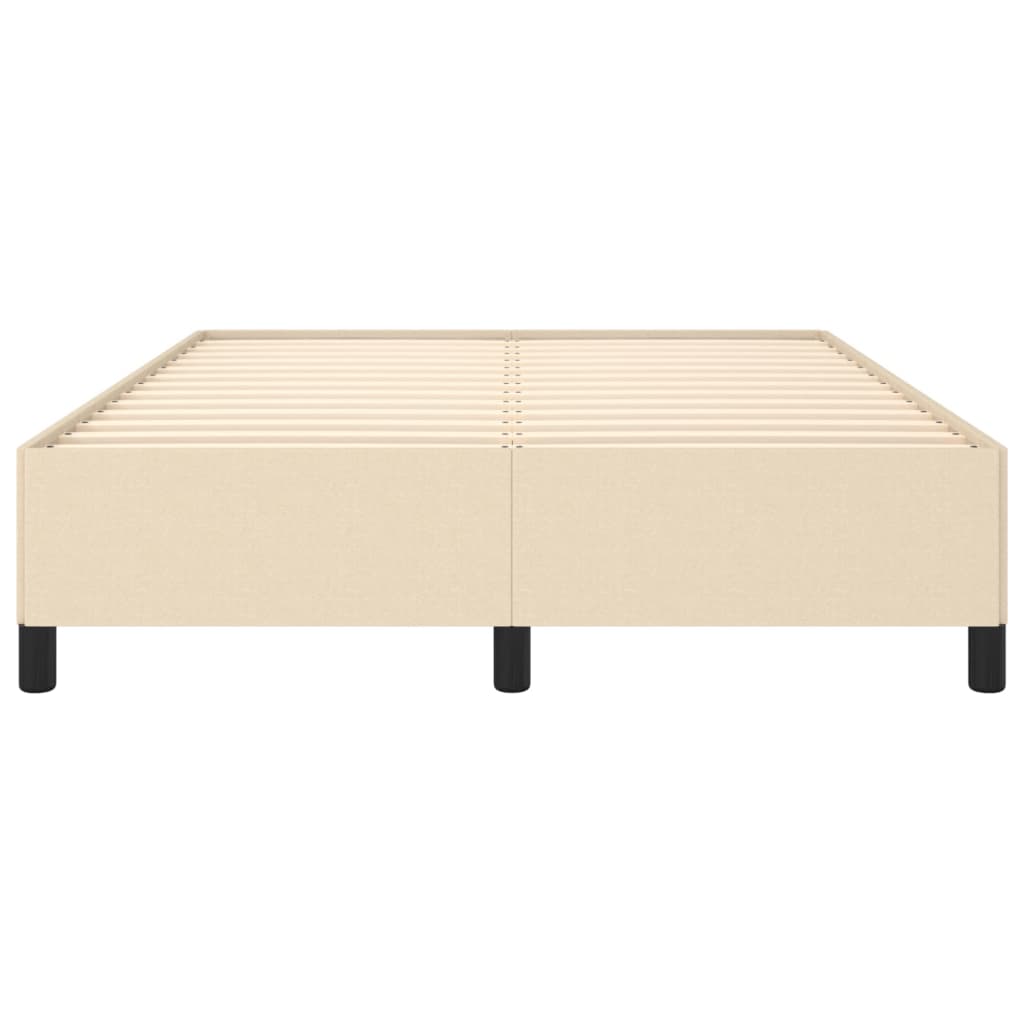 Okvir za krevet bez madraca krem 140 x 190 cm od tkanine