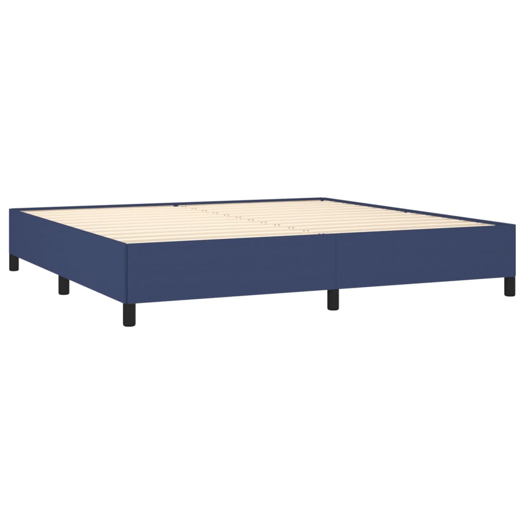 Okvir za krevet bez madraca plavi 200x200 cm od tkanine