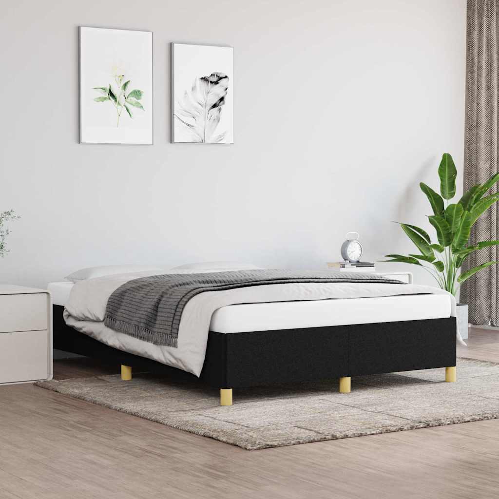 Okvir za krevet bez madraca crni 140x200 cm od tkanine