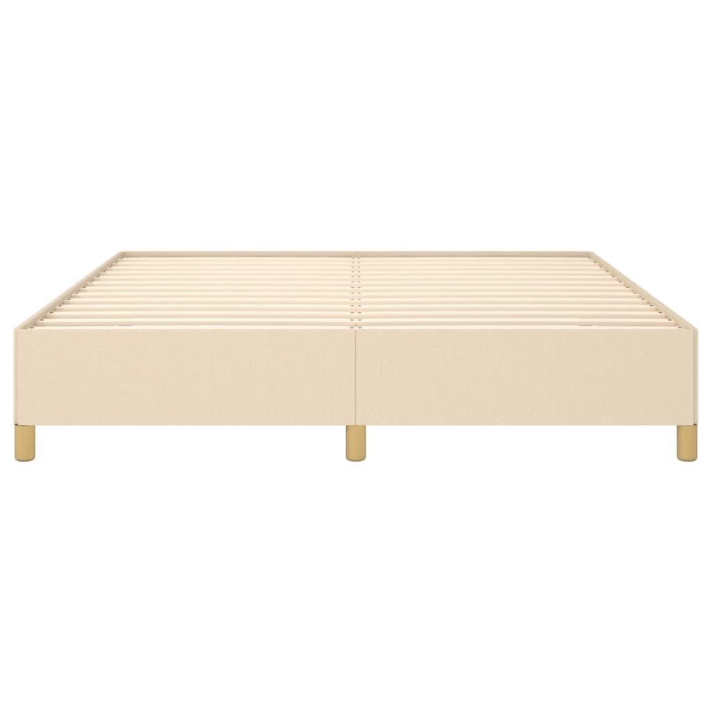 Okvir za krevet bez madraca krem 160x200 cm od tkanine