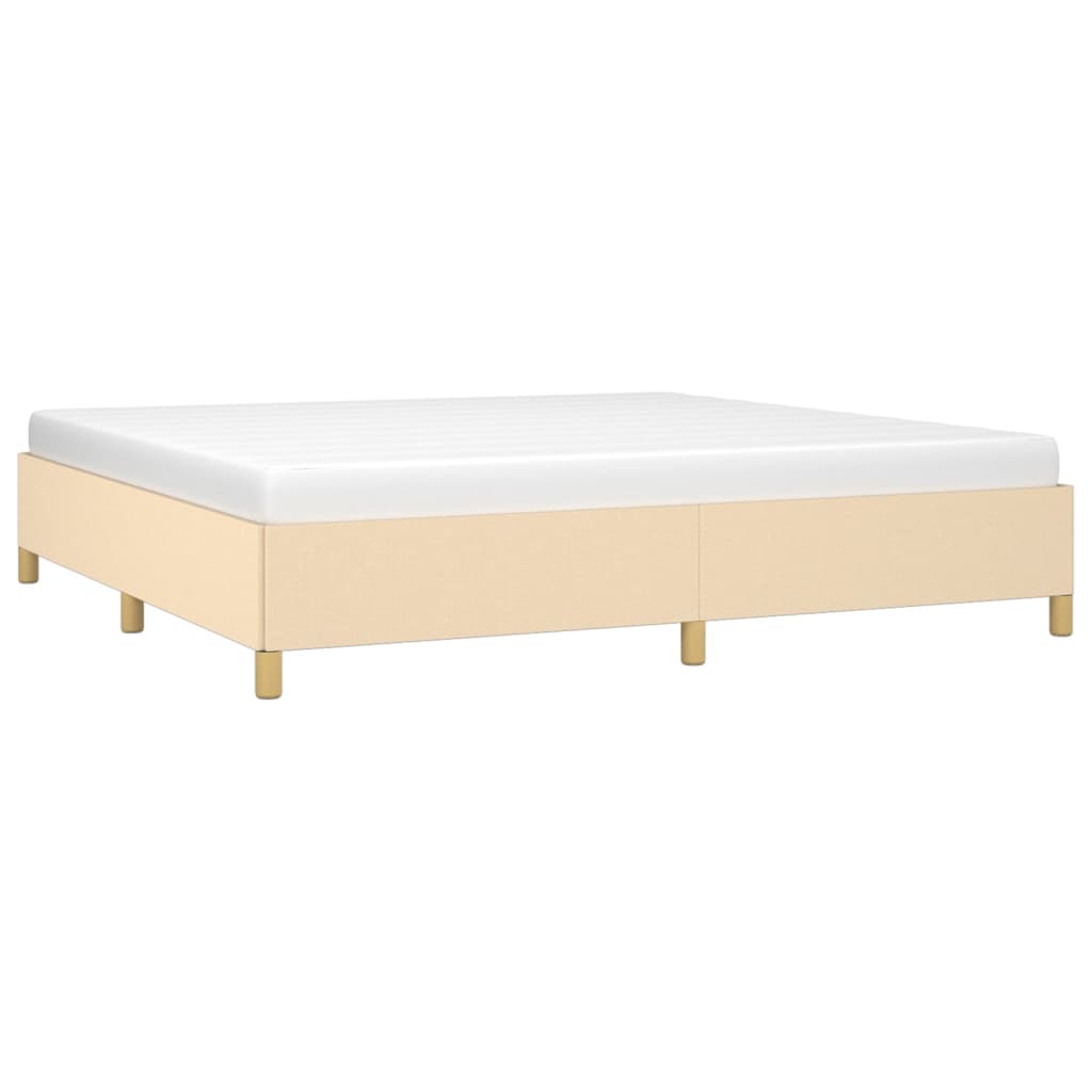Okvir za krevet bez madraca krem 200x200 cm od tkanine