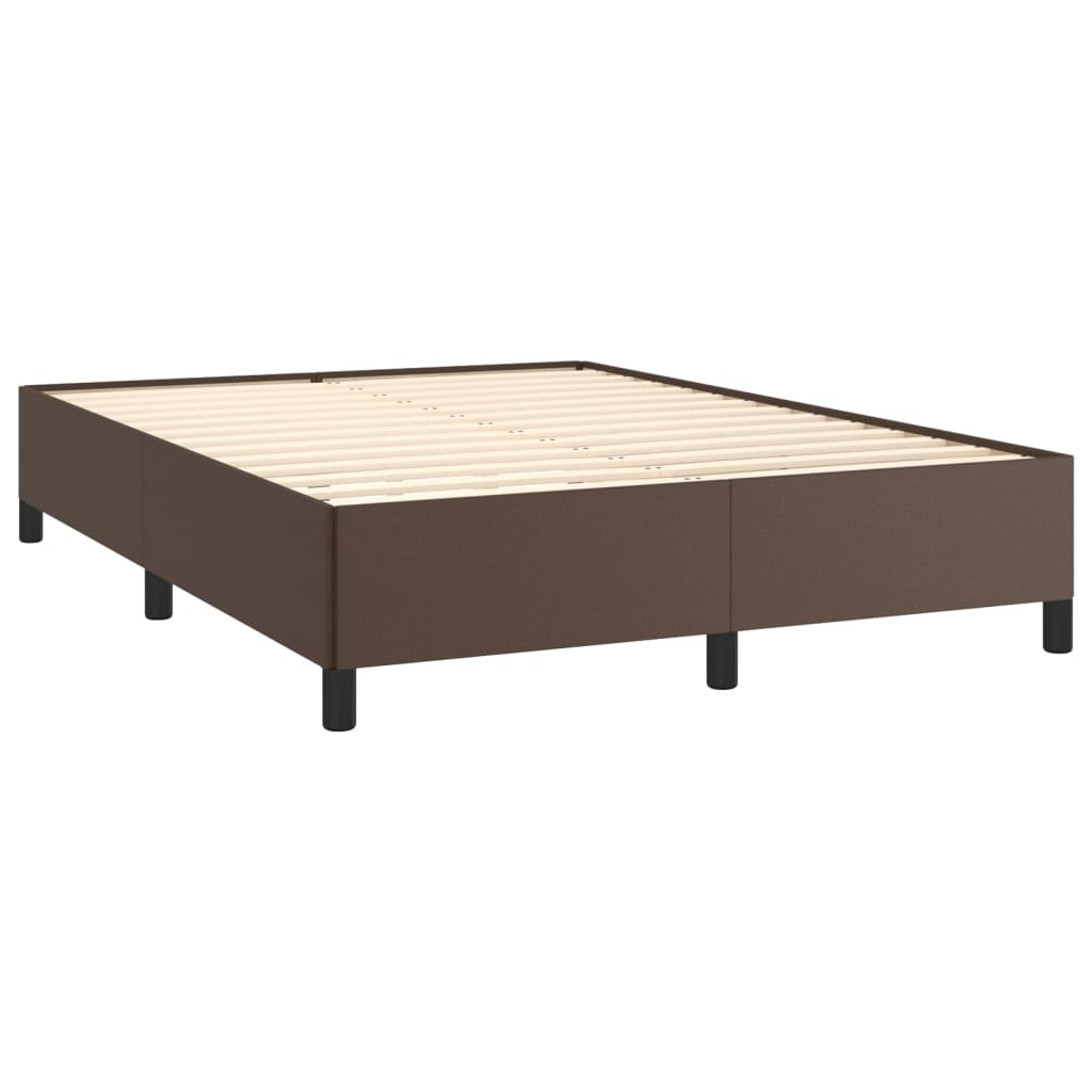 Okvir za krevet smeđi 140x190 cm od umjetne kože