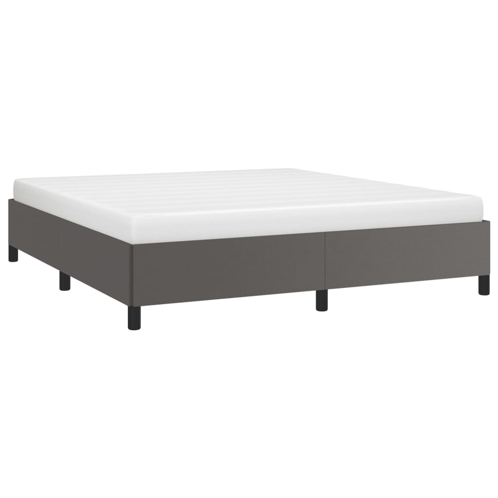Okvir za krevet sivi 160x200 cm od umjetne kože
