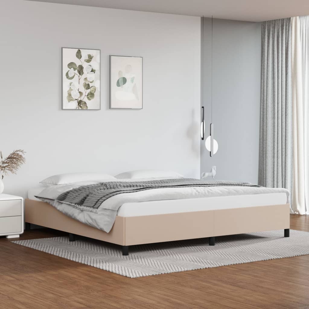Okvir za krevet boja cappuccina 200x200 cm od umjetne kože