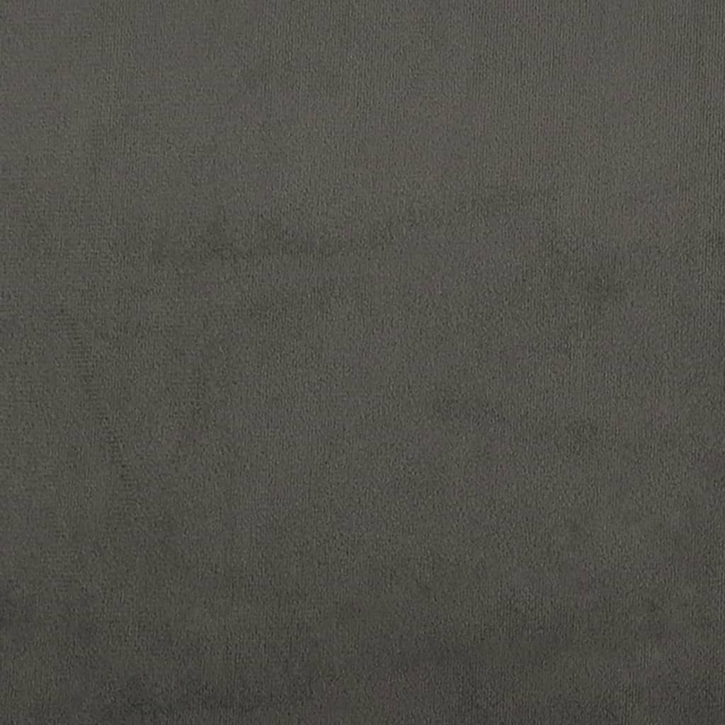 Okvir kreveta bez madraca tamnosivi 140 x 200 cm baršunasti