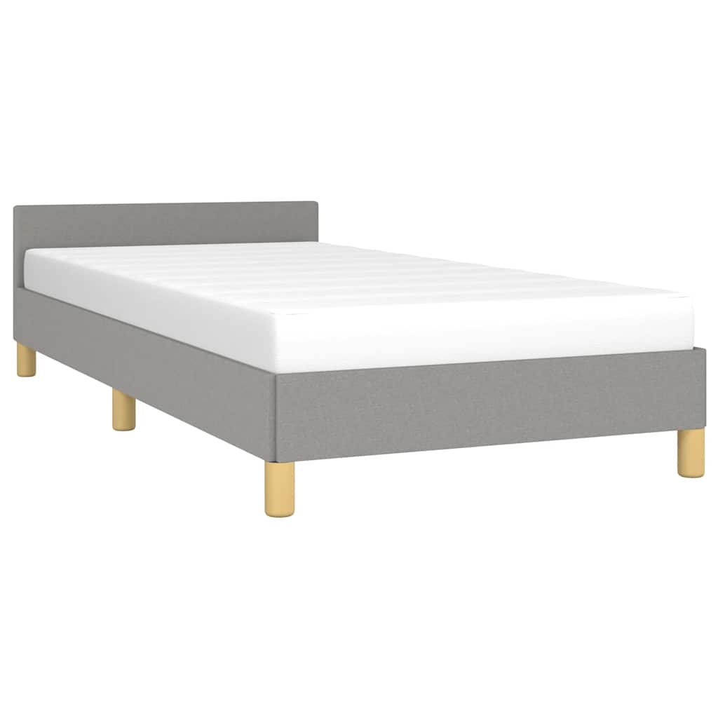 Okvir za krevet bez madraca svjetlosivi 80x200 cm od tkanine