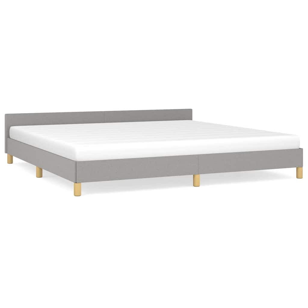 Okvir za krevet bez madraca svjetlosivi 200 x 200 cm od tkanine