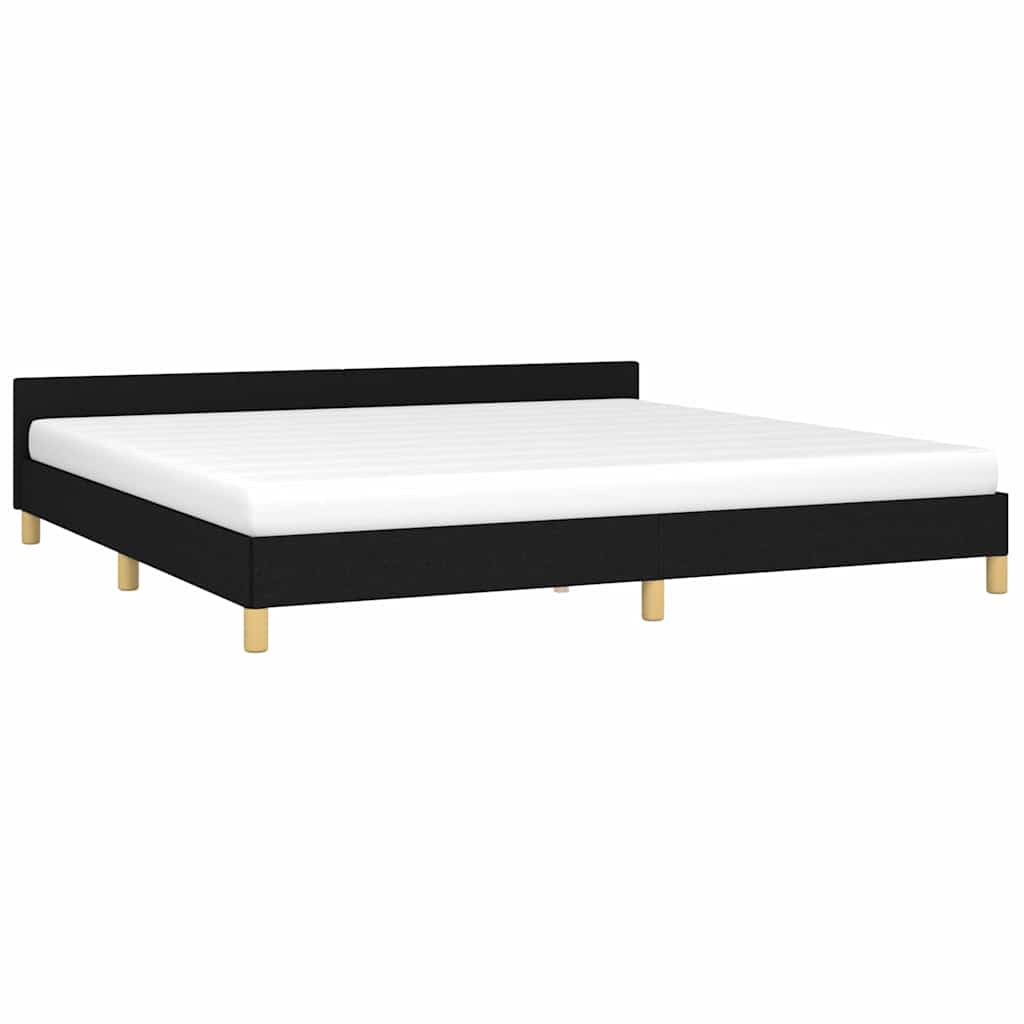 Okvir za krevet bez madraca crni 200x200 cm od tkanine