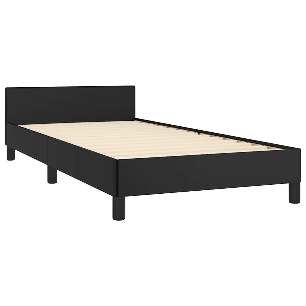 Okvir za krevet s uzglavljem bez madraca crni 80x200 cm